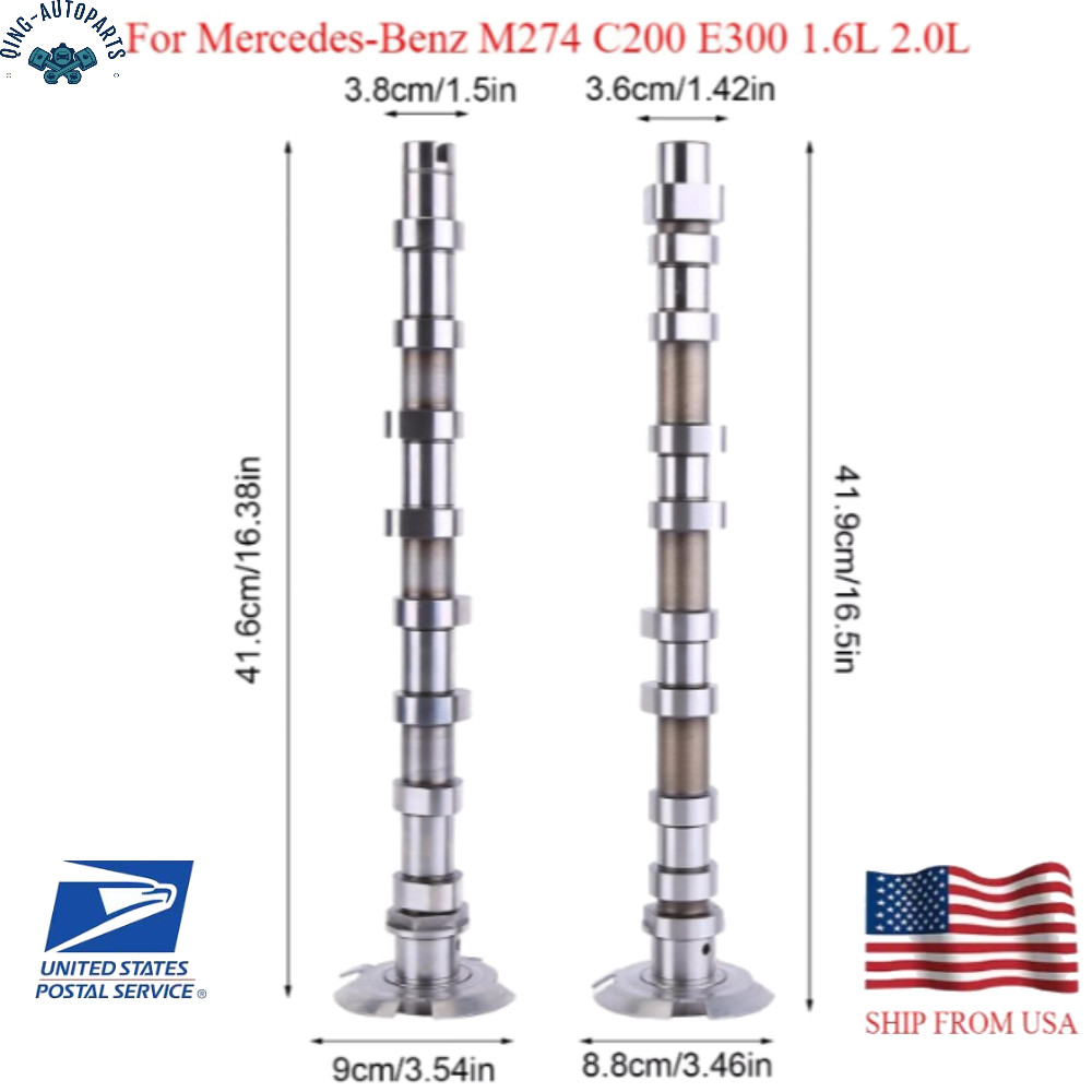 2.0L Intake & Outlet Camshaft Kit For Mercedes-Benz M274 C200 E300 1.6L NEW