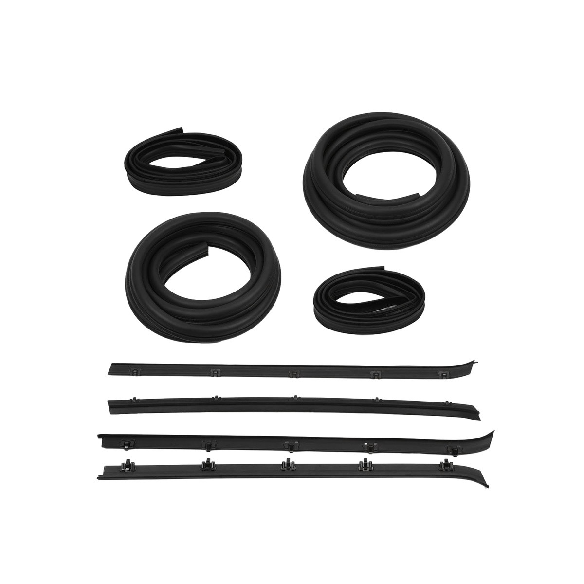 Front Door Window Run Sweep Felts Weatherstrip Seals Kit Set for Chevy GMC US