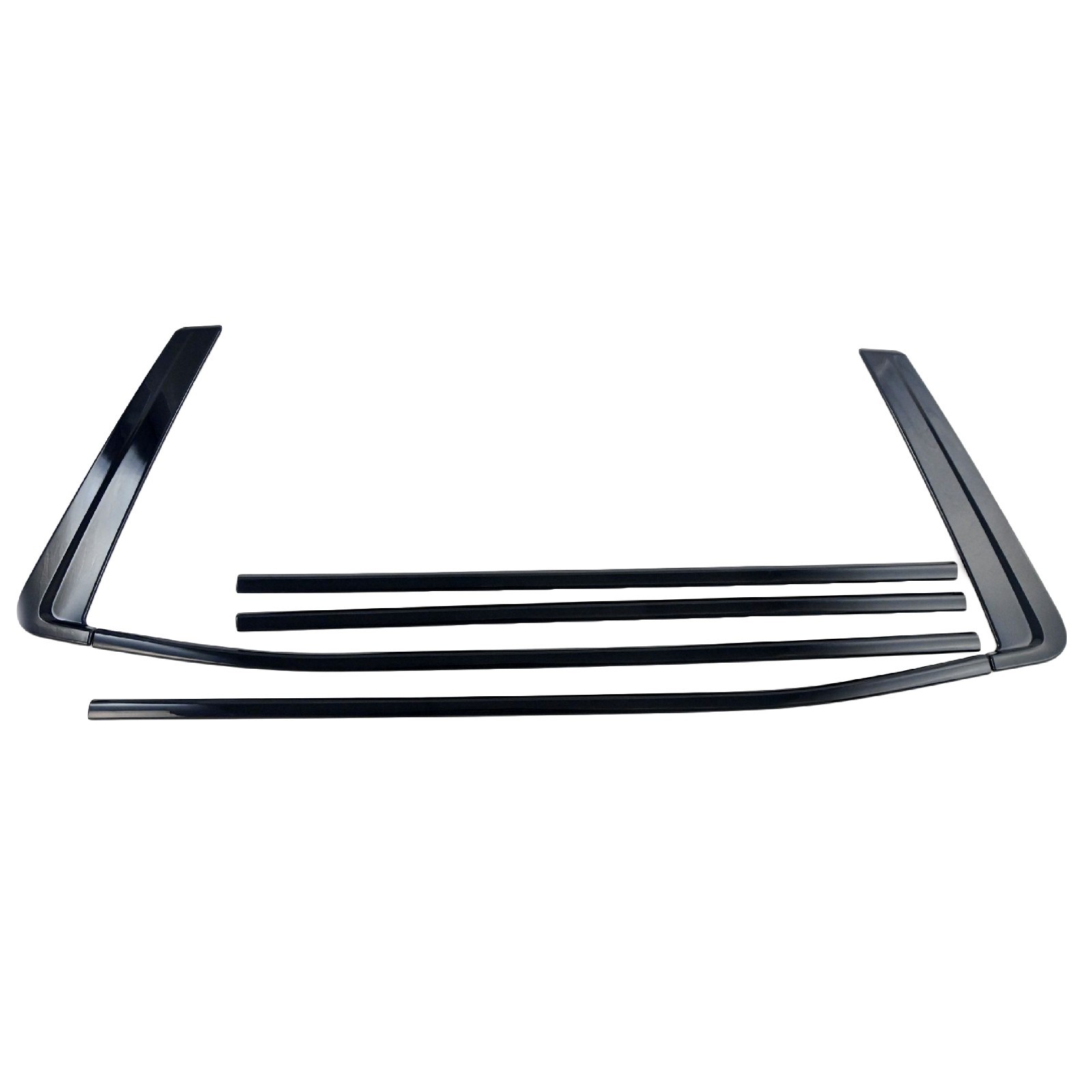 Chrome Delete Gloss Black Patented Window Trim Set Fits 21-26 Chevrolet Tahoe