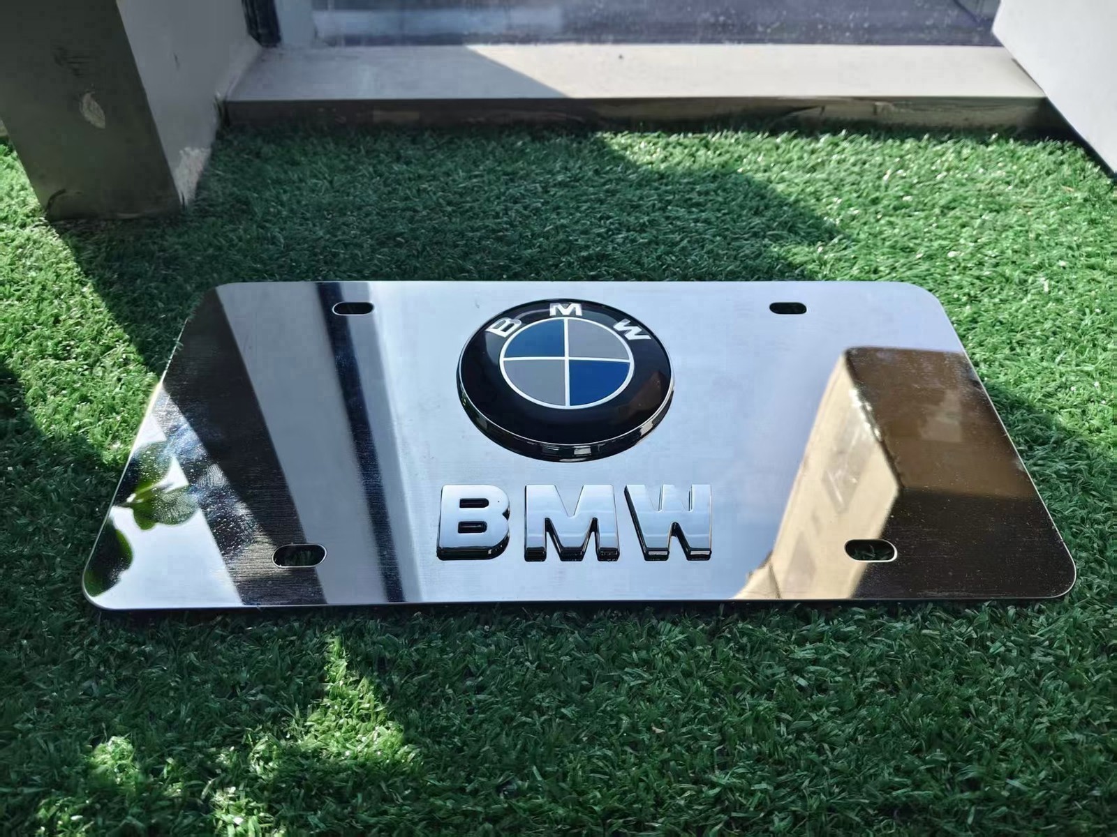 👑Mirrored For BMW Style License Plate Raised Emblem 6IN X 12IN Vanity/Car Decor 👑Mirrored For BMW Style License Plate Raised Emblem 6IN X 12IN Vanity/Car Decor