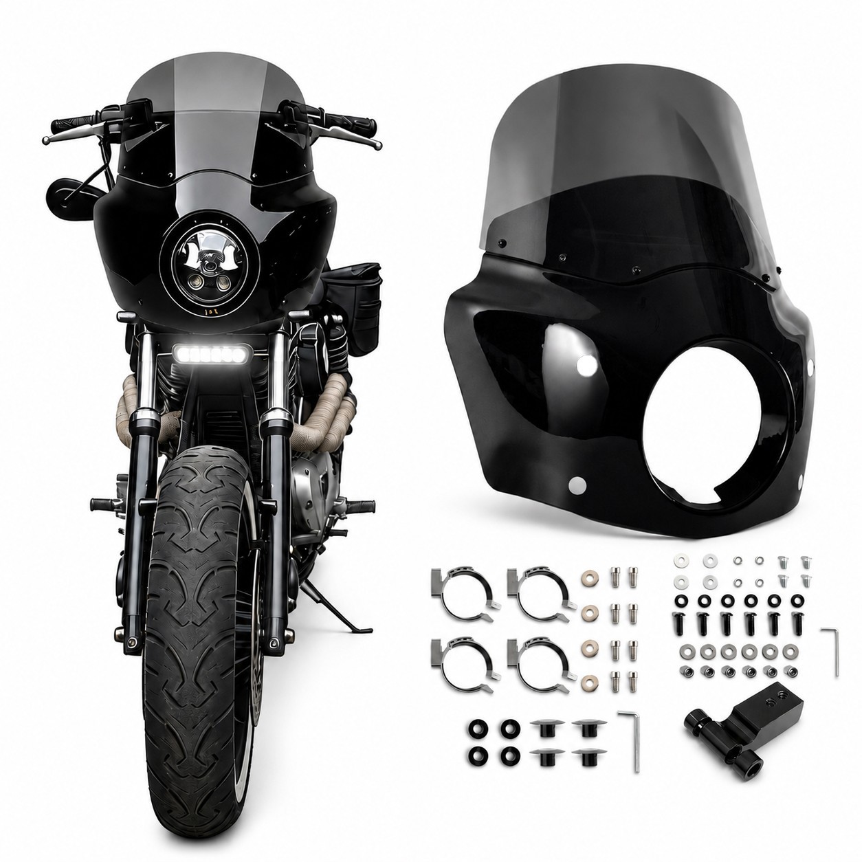 Front Fairing W/11\'\' Windshield For Harley Softail Street Bob FXBB FXBBS 2018-up