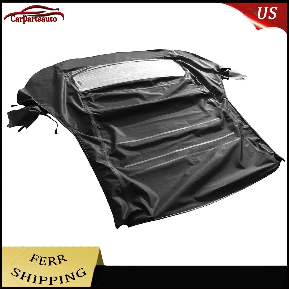 Convertible w/Glass Window Black Convertible Soft Top For 2005-2014 Ford Mustang
