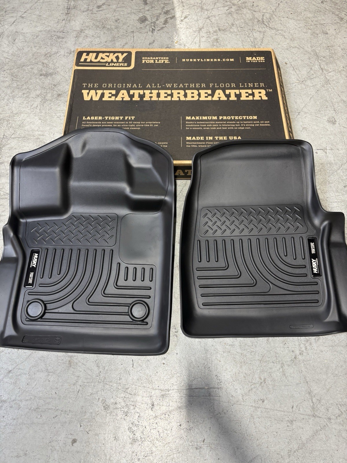 Husky WeatherBeater Front Floor Liners 2pc Fits 2015-2026 Ford F150 Black Husky WeatherBeater Front Floor Liners 2pc Fits 2015-2026 Ford F150 Black