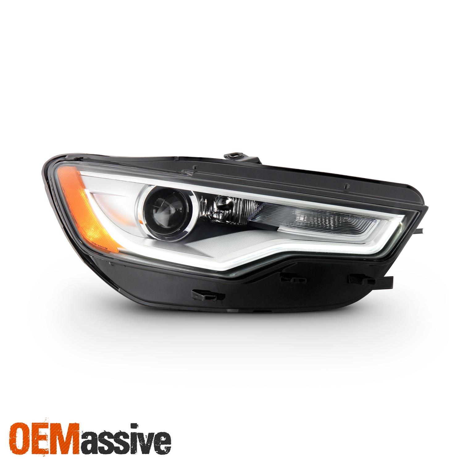 For 12 13-15 Audi A6 Quattro S6 HID LED DRL Non-AFS Projector Headlamp Passenger