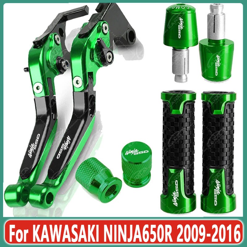 4Pcs CNC Brake Clutch Levers Handle Grips Cap For KAWASAKI NINJA650R 2009-2016 4Pcs CNC Brake Clutch Levers Handle Grips Cap For KAWASAKI NINJA650R 2009-2016