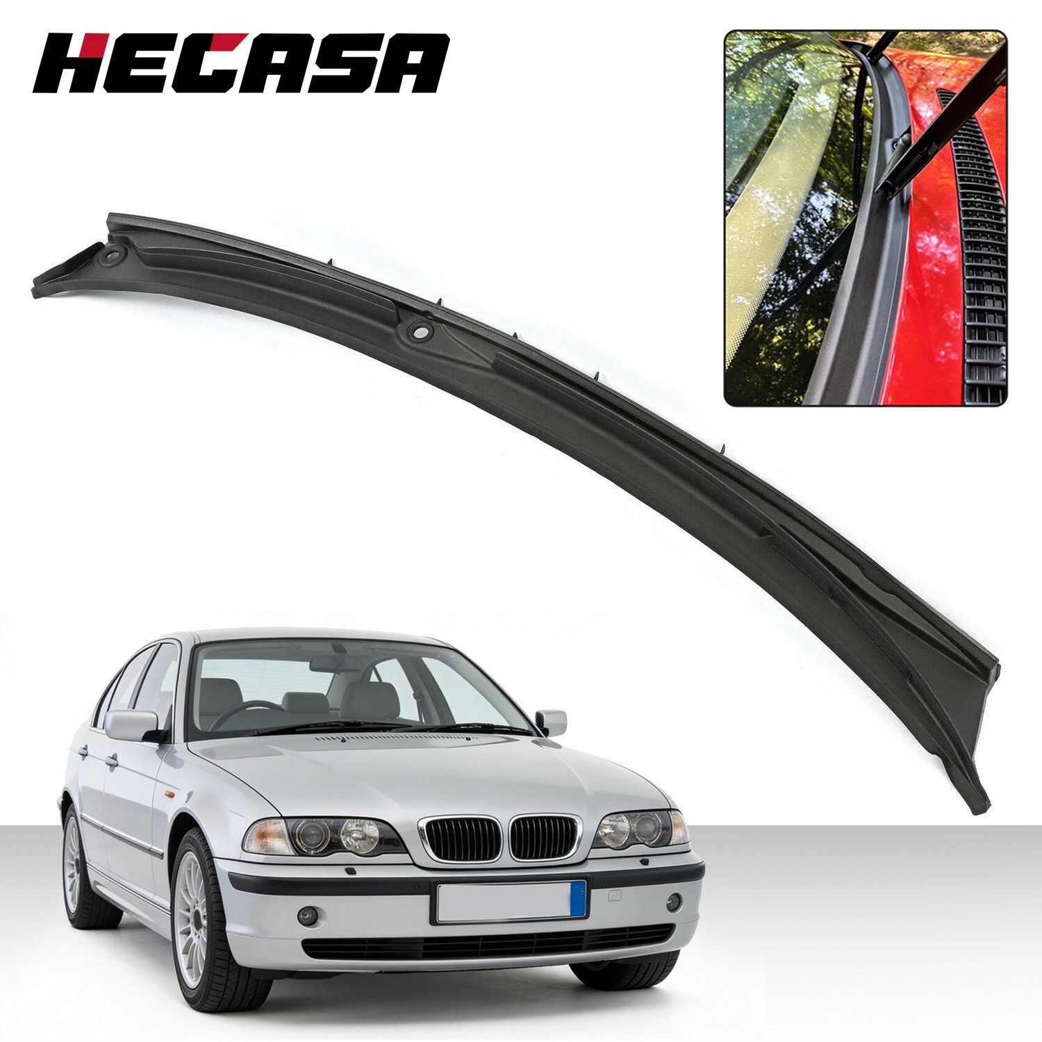 HECASA Windshield Window Wiper Cowl Fits 97-06 BMW M3 E46 323i 328i HECASA Windshield Window Wiper Cowl Fits 97-06 BMW M3 E46 323i 328i