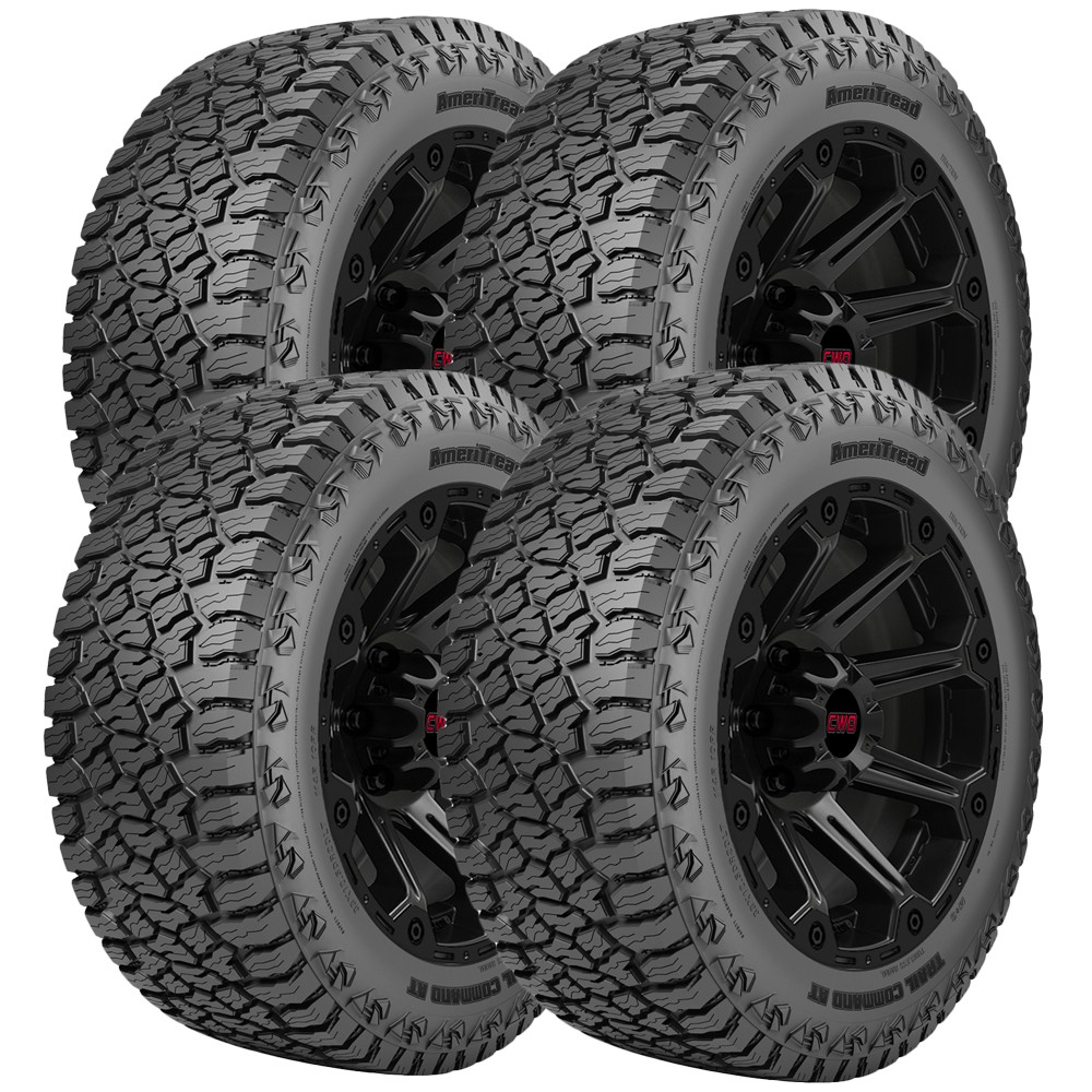 (QTY 4) 285/45R22 AmeriTread Trail Command A/T 114H XL Black Wall Tires (QTY 4) 285/45R22 AmeriTread Trail Command A/T 114H XL Black Wall Tires