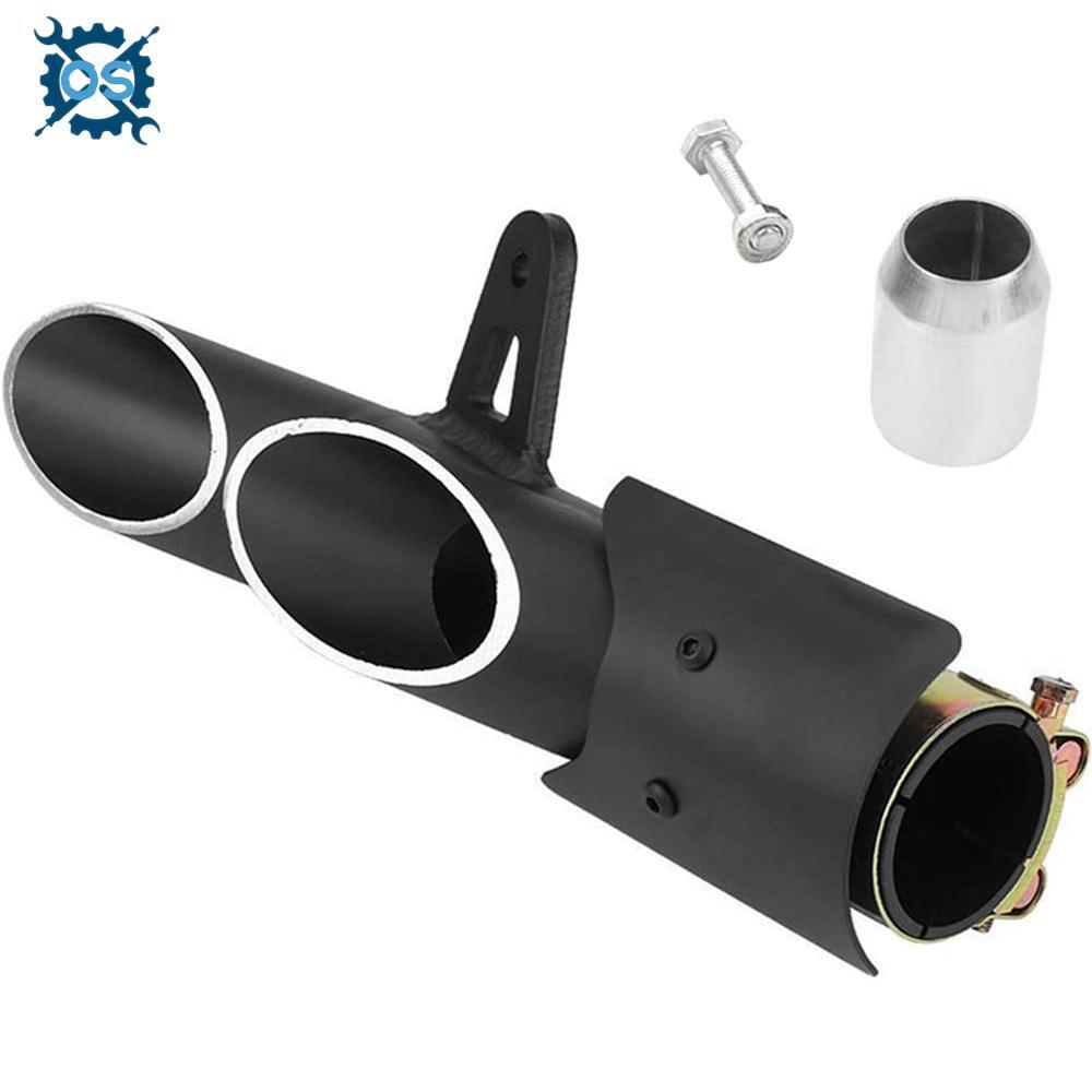 51mm Motorcycle Exhaust Muffler Pipe Dual-outlet Universal Motorbike Accessories