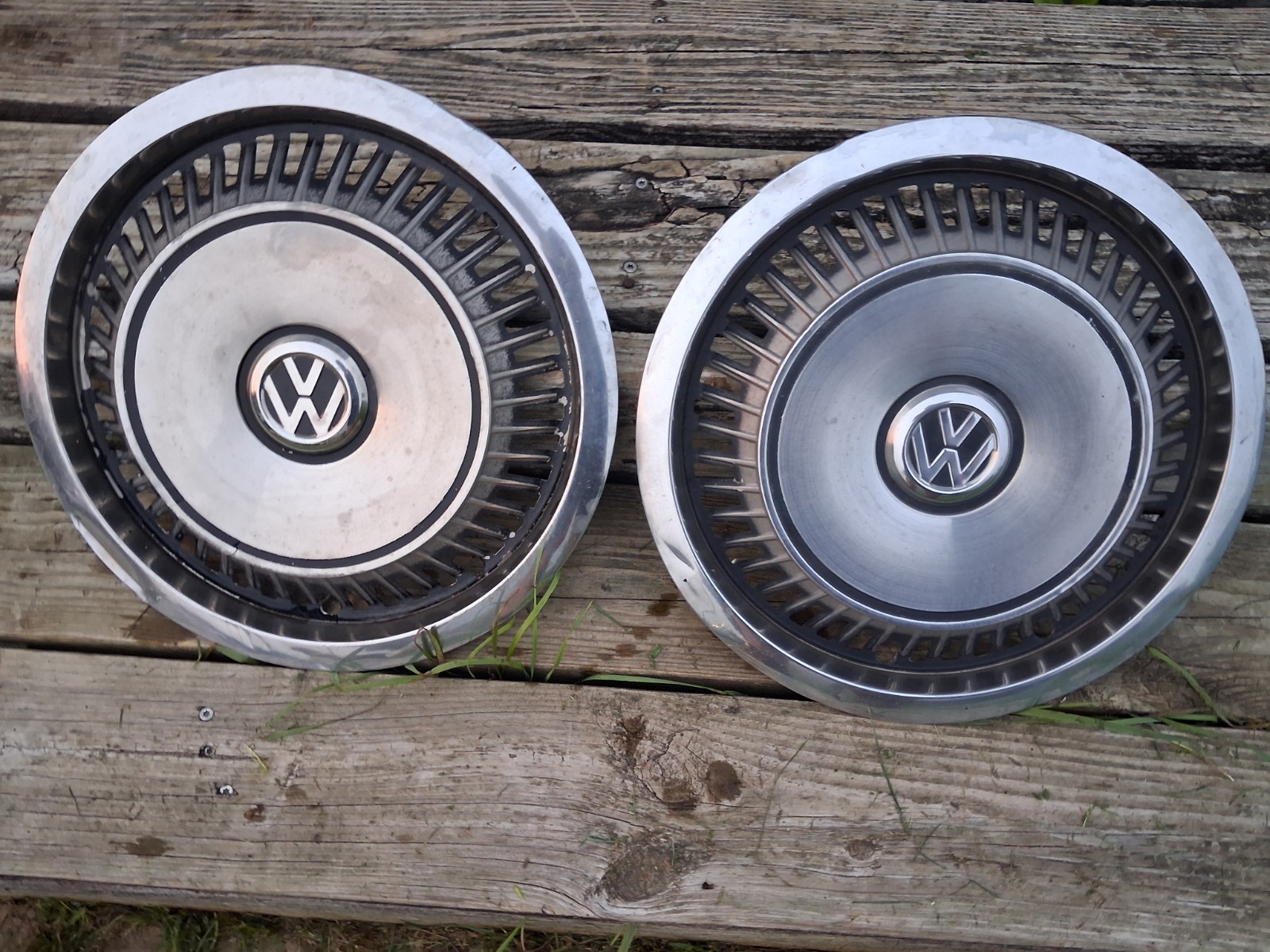 Vintage 1979-84 Volkswagen VW Rabbit 15” inch Hubcaps Set Of 2 Original OEM Vintage 1979-84 Volkswagen VW Rabbit 15” inch Hubcaps Set Of 2 Original OEM