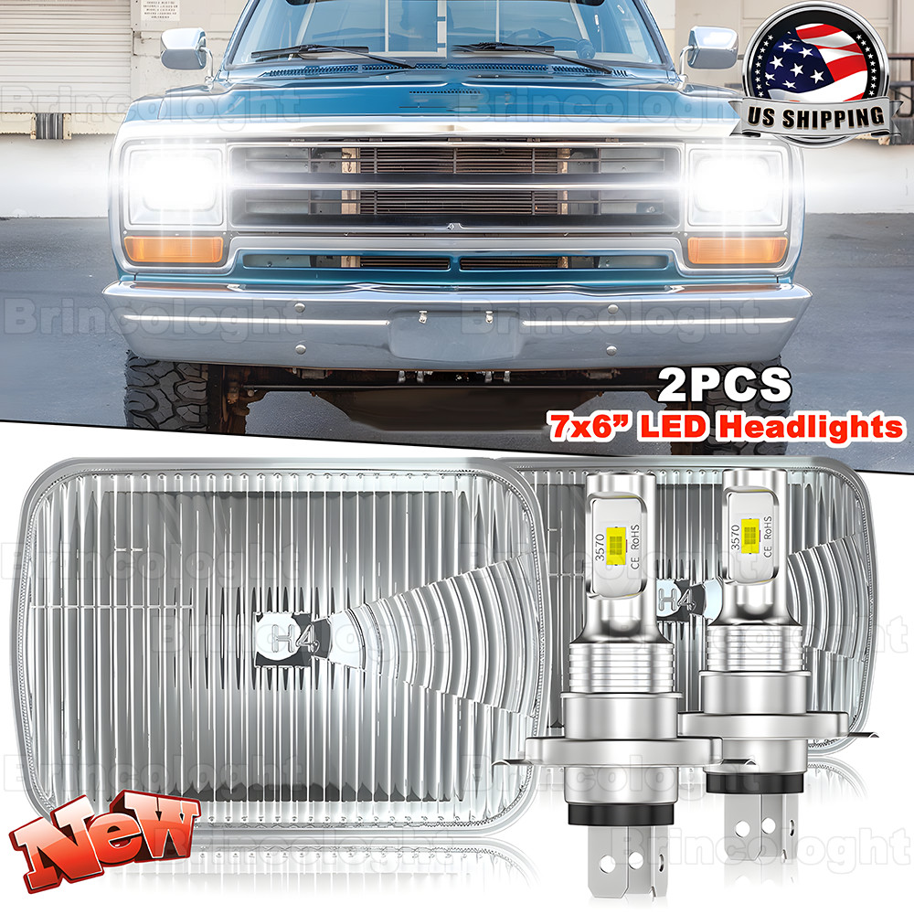 For Dodge W250 D350 Ram 81-93 Dodge Ramcharger Pair 7X6