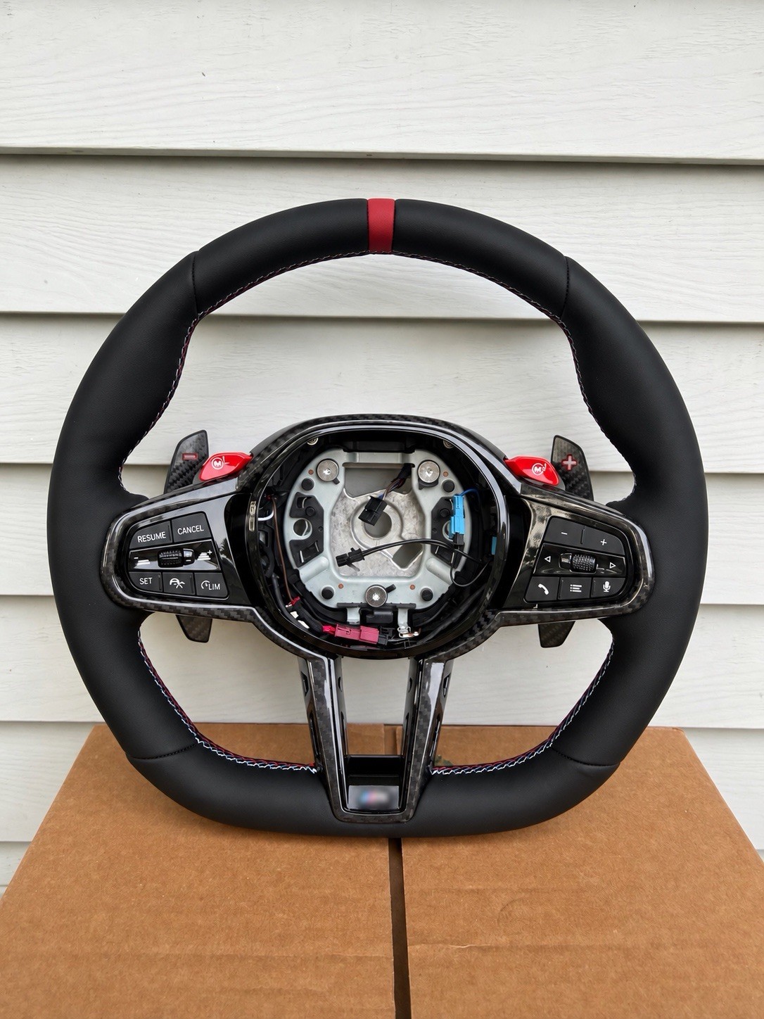 Forged Carbon for BMW G20 G22 G30 G80 G82 Heated Steering Wheel Paddle Shifter Forged Carbon for BMW G20 G22 G30 G80 G82 Heated Steering Wheel Paddle Shifter