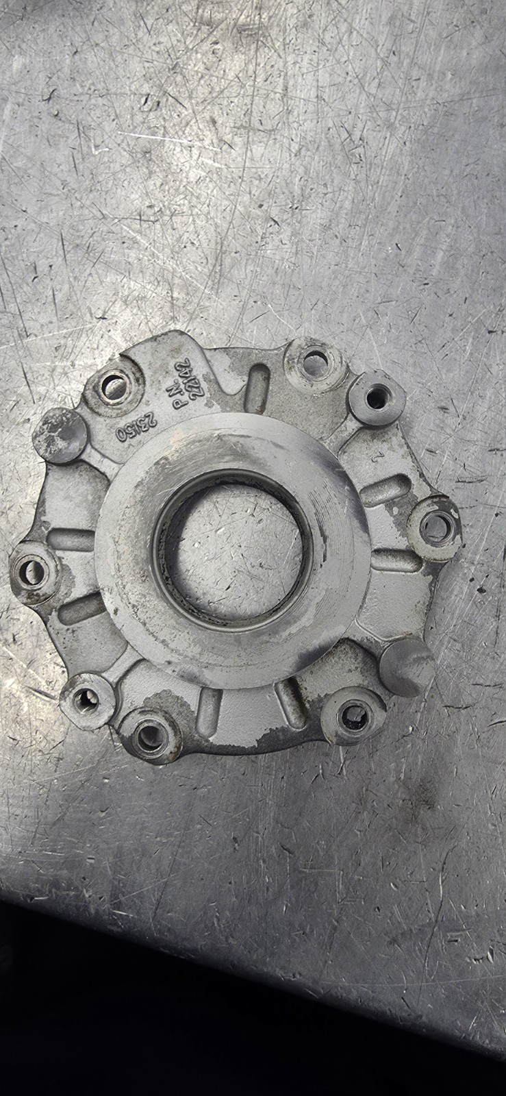 USED GM 96-up Getrag 290 NV3500 5 speed transmission throw out bearing retainer USED GM 96-up Getrag 290 NV3500 5 speed transmission throw out bearing retainer
