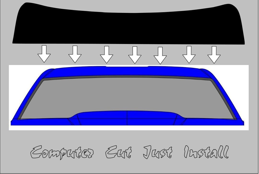 Fits 99-06 GMC Sierra Precut Windshield Window Tint Brow Visor - 5% Fits 99-06 GMC Sierra Precut Windshield Window Tint Brow Visor - 5%