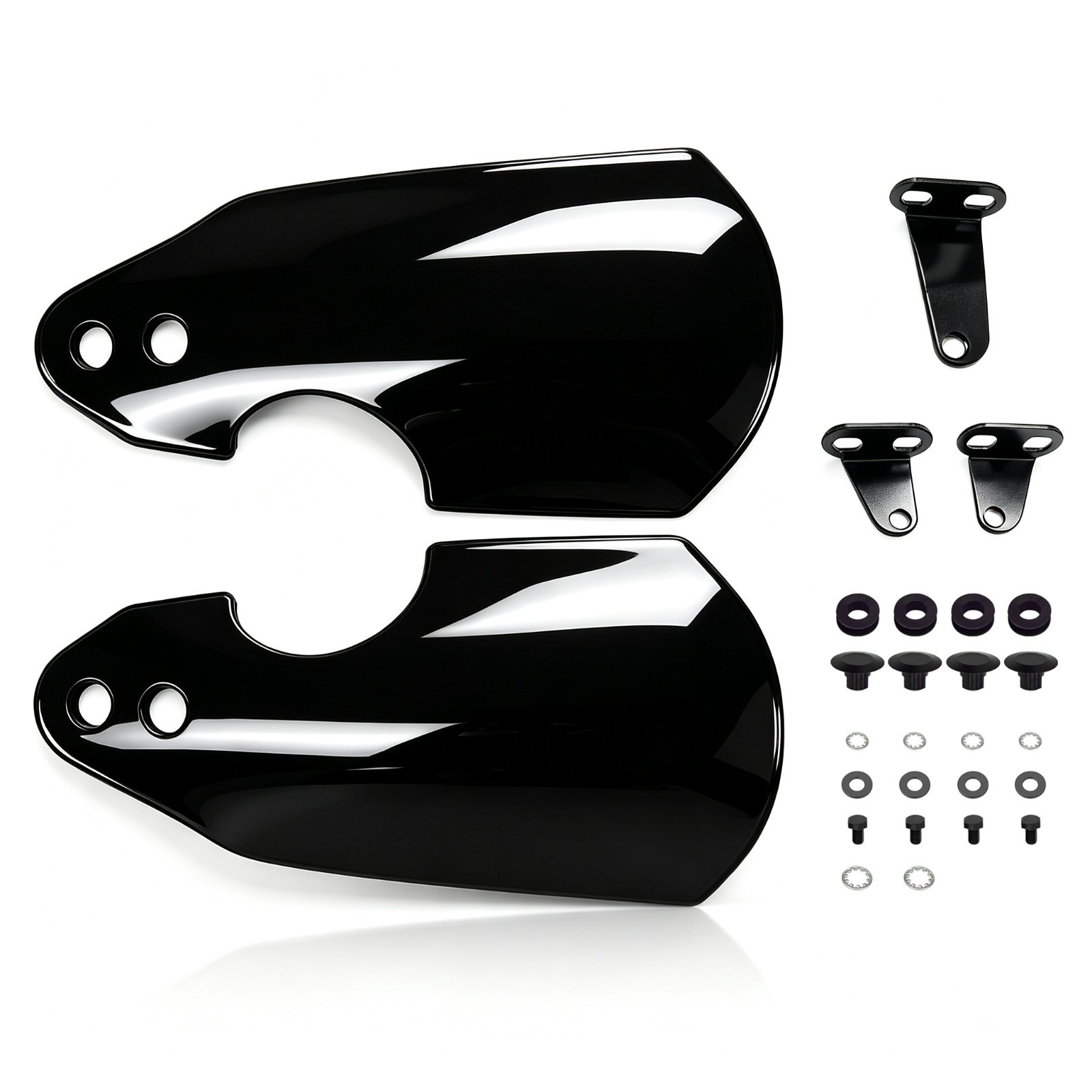 1 Pair Black Motorcycle Handguards Club Style for Harley 1996-2025 Dyna Softail