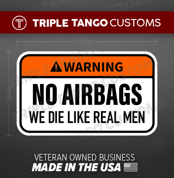 WARNING Funny Bumper Sticker No Air We Die Like Real Men bags Car Decal JDM WARNING Funny Bumper Sticker No Air We Die Like Real Men bags Car Decal JDM