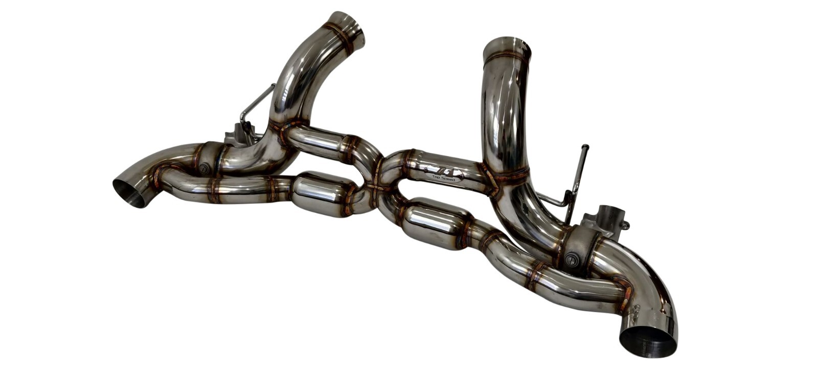 Fits McLaren GT 4.0L 19-23 Top Speed Pro-1 Performance X-Pipe Exhaust with Valve
