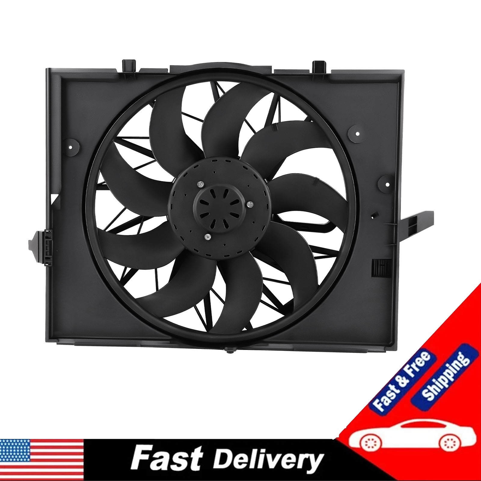 1XCooling Fan For BMW E60 E63 E64 E65 E66 525i 525xi 528i 528xi 645Ci 750i 750Li 1XCooling Fan For BMW E60 E63 E64 E65 E66 525i 525xi 528i 528xi 645Ci 750i 750Li