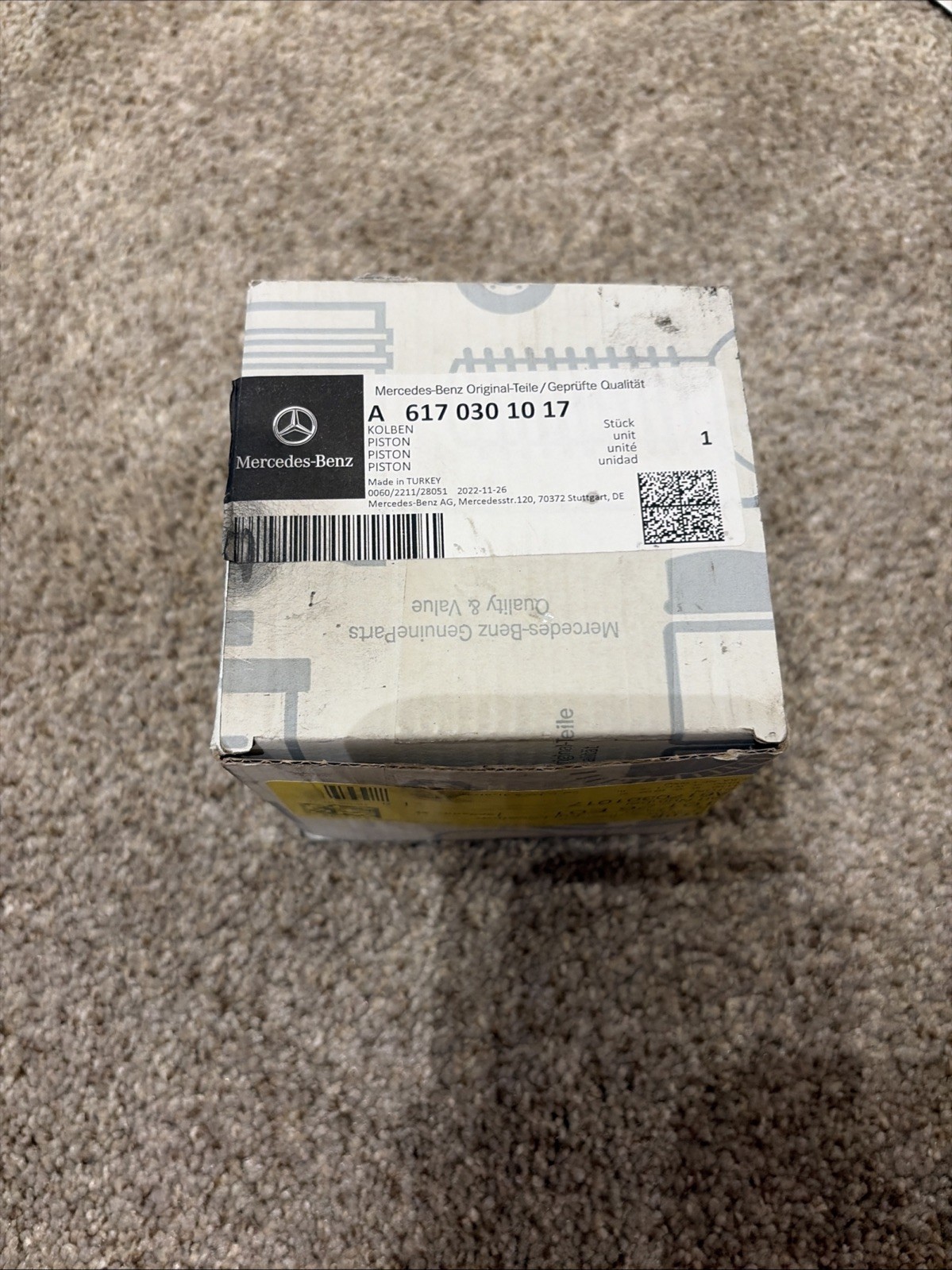 Genuine Mercedes-Benz Piston A 617-030-10-17 Genuine Mercedes-Benz Piston A 617-030-10-17