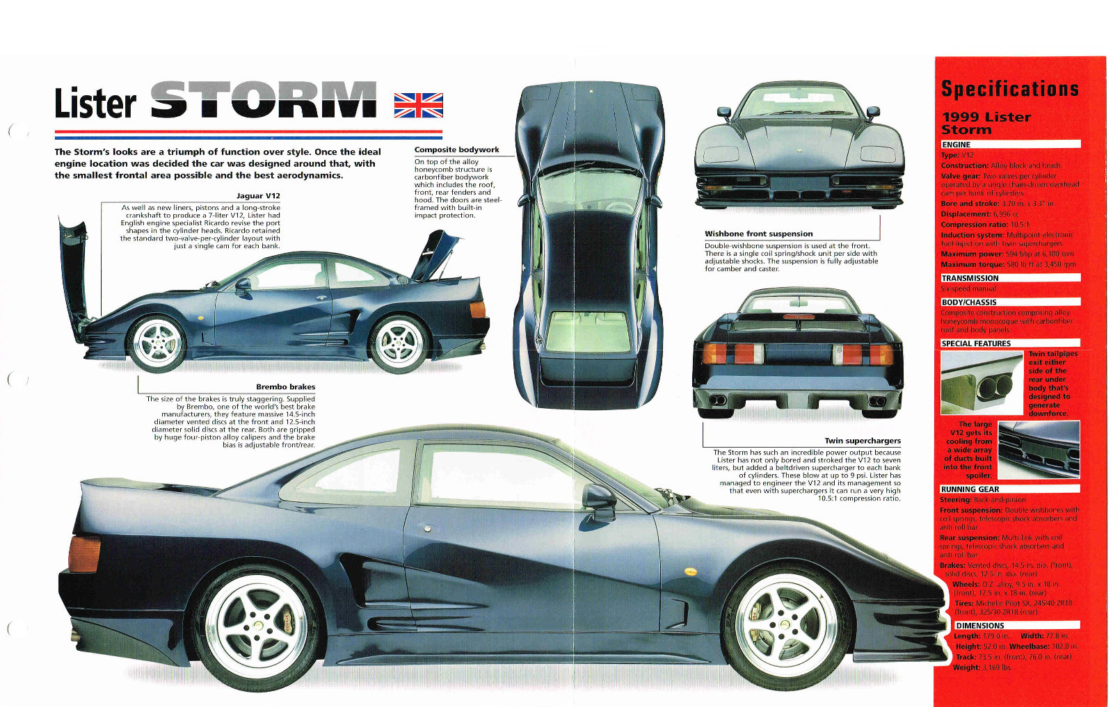 LISTER STORM IMP Brochure: 1997,1998,1999