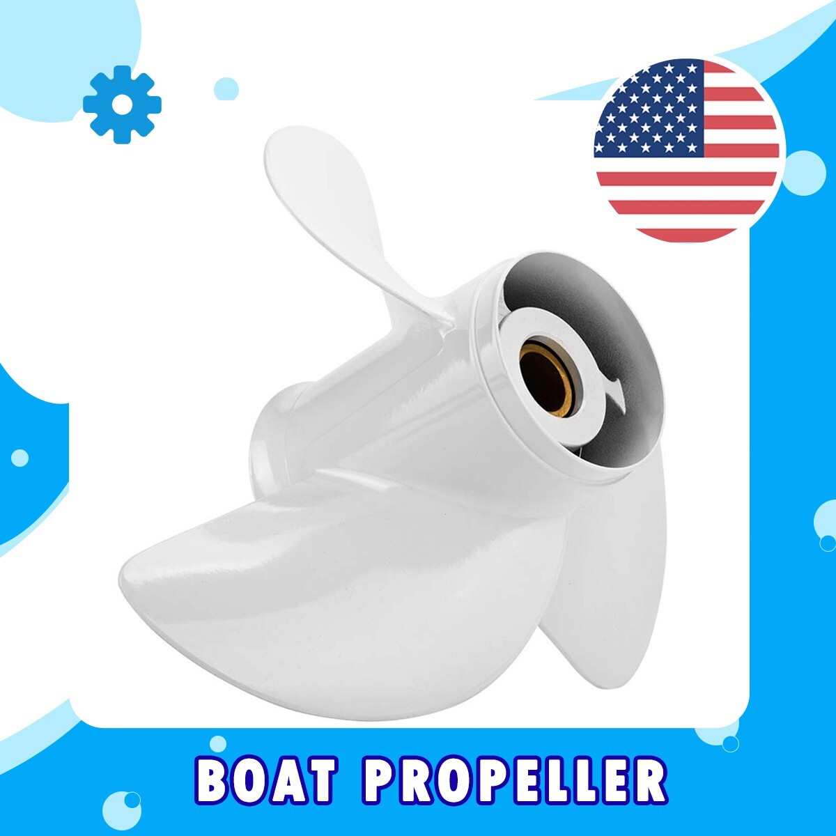 13 1/2 x 17 Boat Propeller for Yamaha Engines 50-130HP 15 Spline 68V-45941-00-00