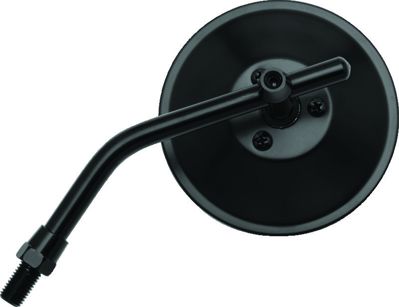 BikeMaster 600801 Round Adjustable Mirror 4in 10mm Black Matte Finish