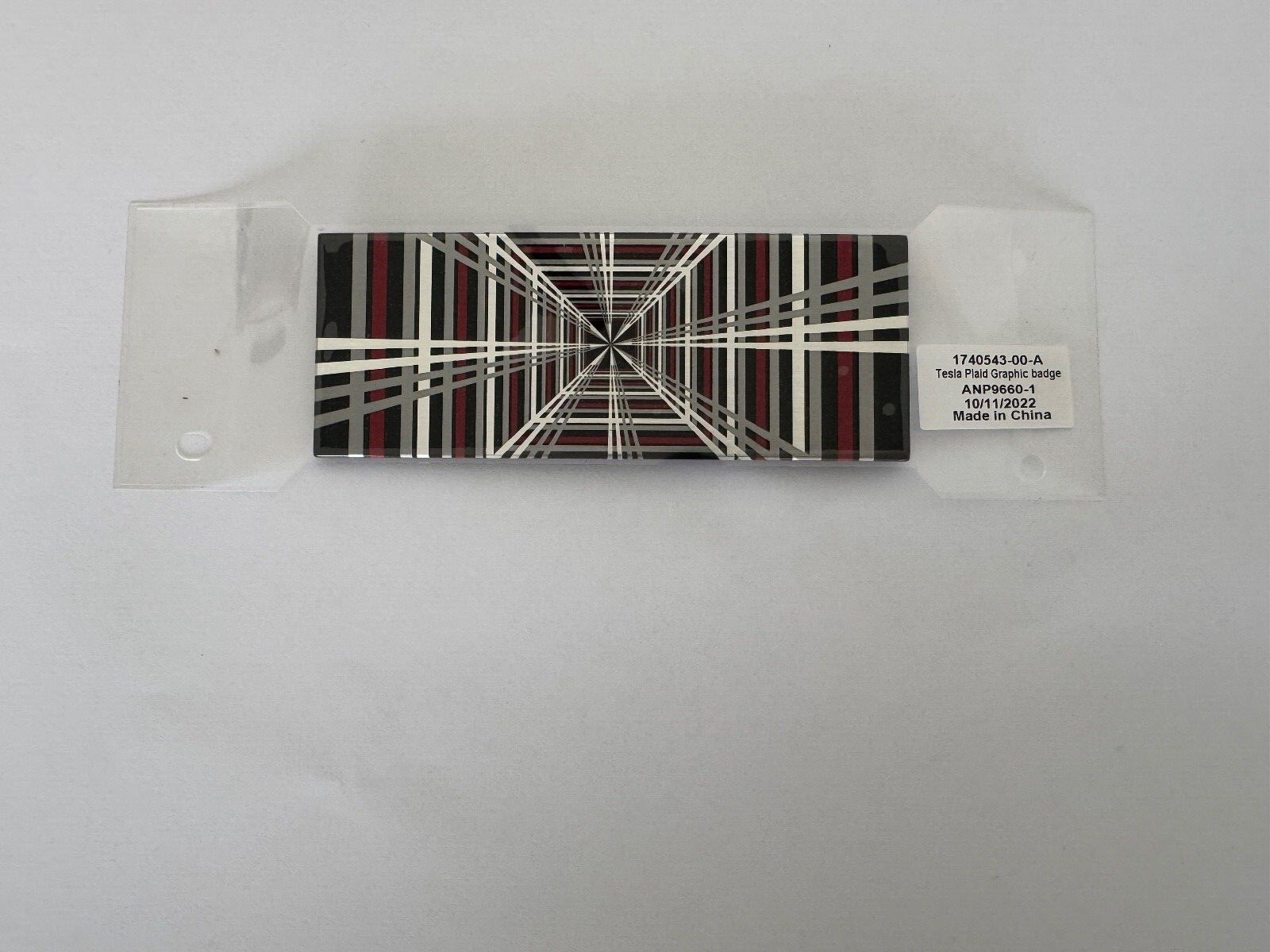 NEW OEM TESLA Model S X Plaid REAR Badge 1740543-00-A NEW OEM TESLA Model S X Plaid REAR Badge 1740543-00-A