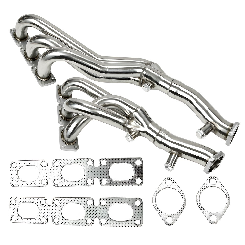 Fit BMW M54 E46 E39 Z3 2.5L 2.8L 3.0L L6 2000-2006 Exhaust Polished Headers US