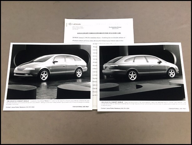 1996 Lexus FLV Concept Vehicle Factory Original Photo and Press Release Brochure 1996 Lexus FLV Concept Vehicle Factory Original Photo and Press Release Brochure