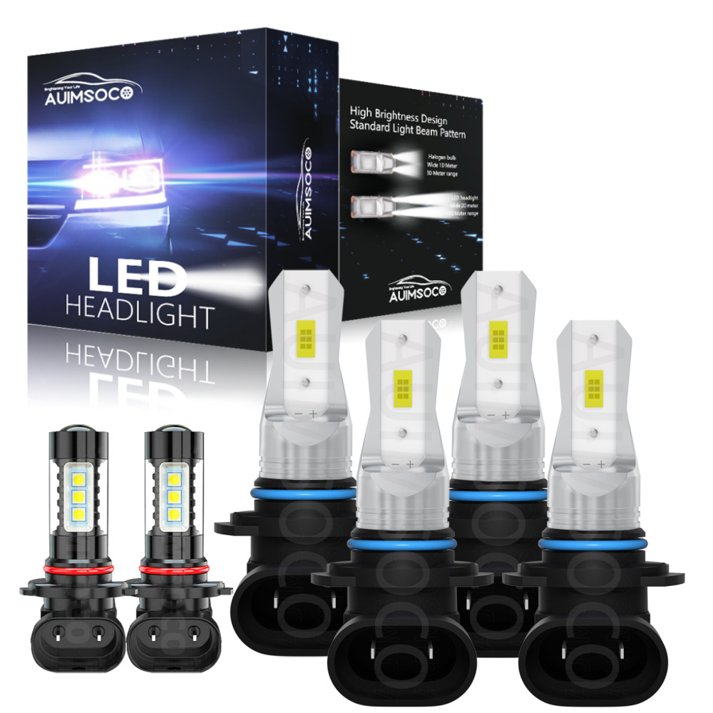 For 2003-2006 Lincoln Navigator Utility 4-Door LED Headlights + Fog Light Bulbs