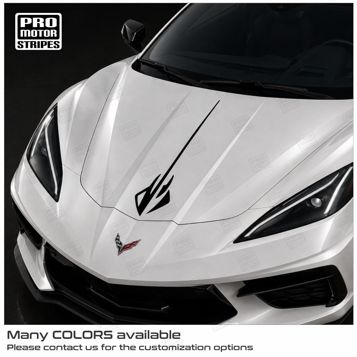 Chevrolet Corvette C8 2020-2024 Stingray Hood Accent Decal Stripe *Choose Color Chevrolet Corvette C8 2020-2024 Stingray Hood Accent Decal Stripe *Choose Color
