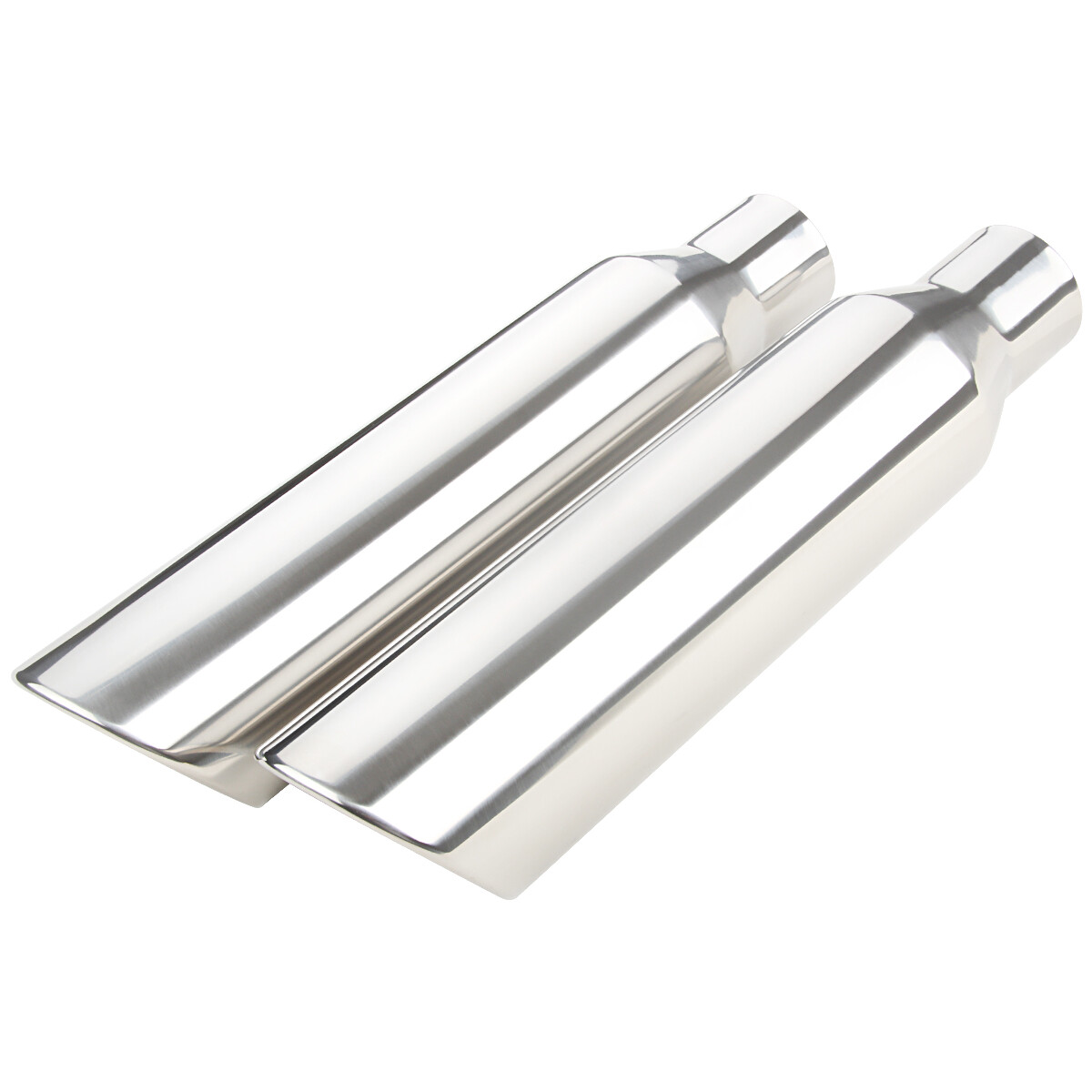 Universal Angle Cut Stainless Steel Exhaust Tips 2.5