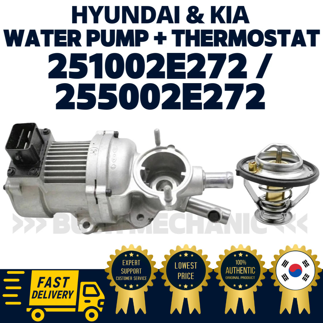 GENUINE OEM Hyundai Kia Water Pump + Thermostat Set 251002E272 255002E272 Hybrid