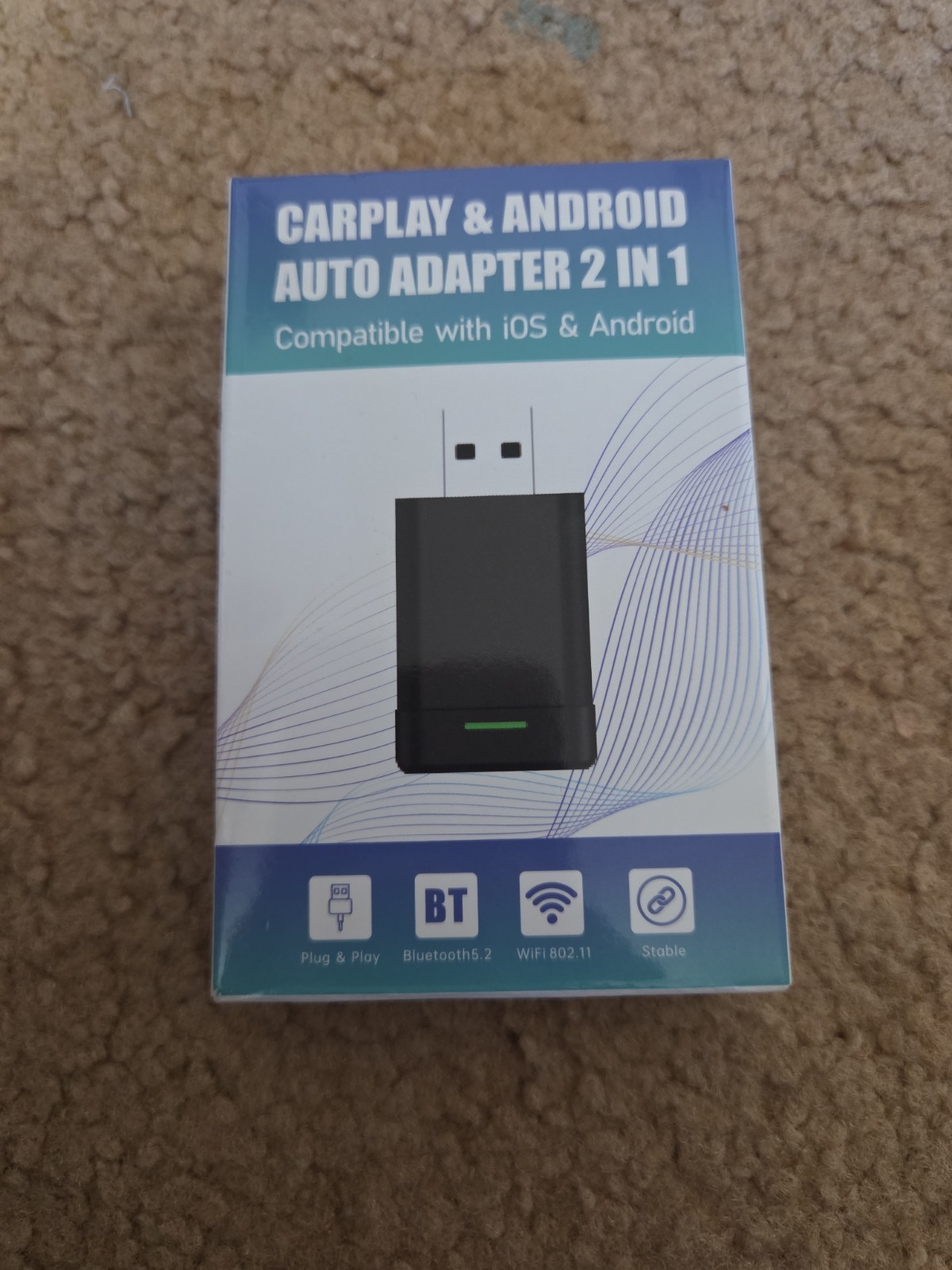 2 In 1 Mini Wireless Carplay Android Auto Plug And Play Wired to Wireless Dongle 2 In 1 Mini Wireless Carplay Android Auto Plug And Play Wired to Wireless Dongle