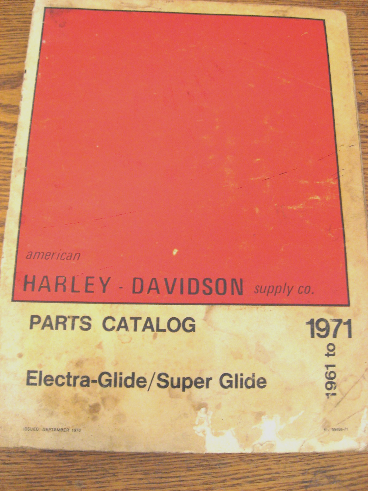 1961 - 1971 Harley-Davidson Parts Catalog Electra Super Duo Glide