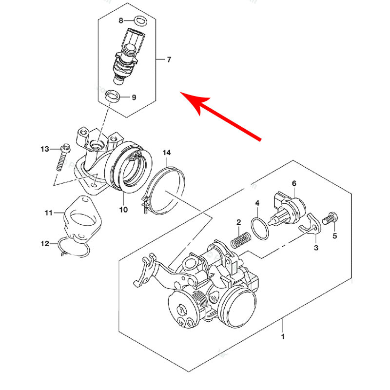 1X Genuine Fuel Injector For Suzuki BURGMAN 200 UH200 2017-2022