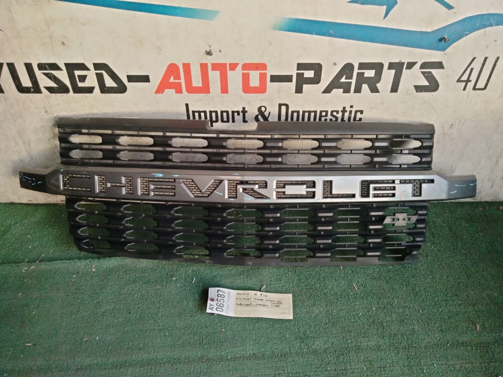 w/damages 2019 2022 CHEVROLET SILVERADO CUSTOM 1500 TRAILBOSS GRILLE OEM AY06587