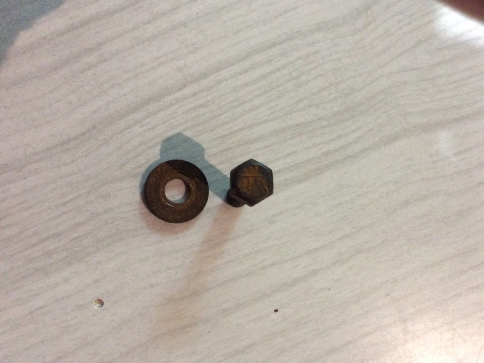 1964-67 Corvette Alternator adjuster rare TR bolt, flat washer, GM Original 1964-67 Corvette Alternator adjuster rare TR bolt, flat washer, GM Original