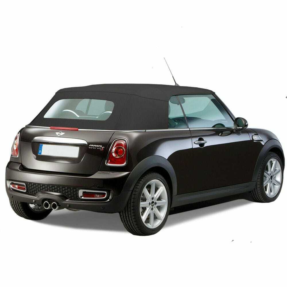 2009-15 Mini Cooper Convertible Top Black Twill Cloth & Heated Glass Window