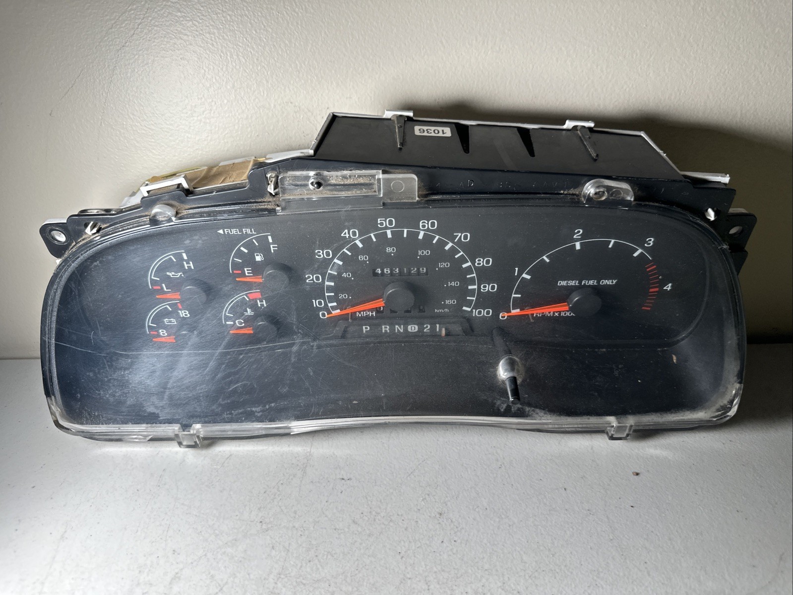 99-01 Ford F250 F350 F450 F550 Diesel Gauge Cluster XC3F-10848-AA 236K 99-01 Ford F250 F350 F450 F550 Diesel Gauge Cluster XC3F-10848-AA 236K