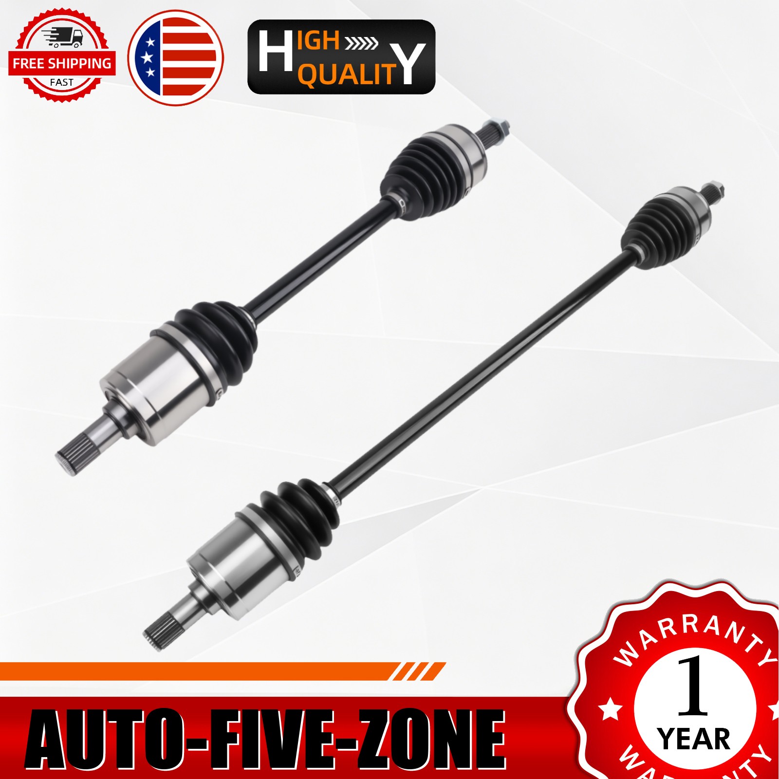 Pair Front CV Axle Shaft For 2003-2005 2006 2007 Honda Accord 2.4L Auto Trans.