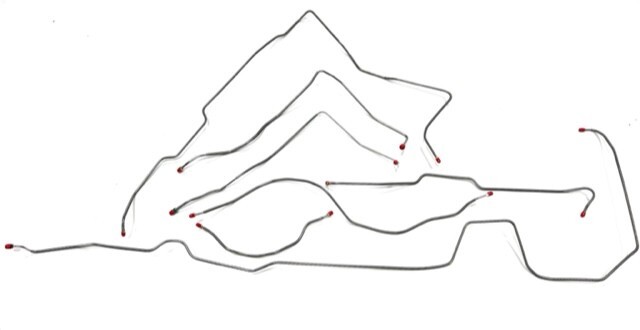 Prebent Galfan Coated Steel Power Brake Line Kit 82-86 Jeep CJ7 AMC w/ Wide Axle Prebent Galfan Coated Steel Power Brake Line Kit 82-86 Jeep CJ7 AMC w/ Wide Axle