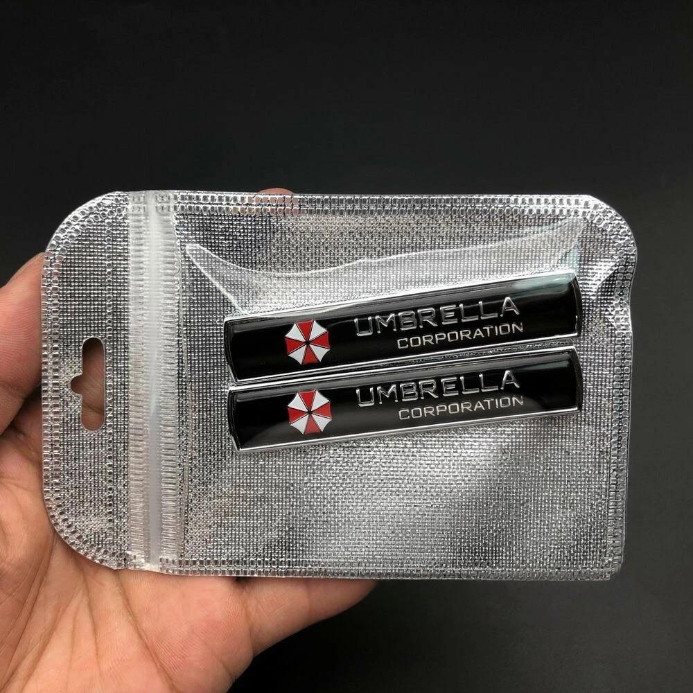 2x Metal Black Resident Evil Umbrella Corporation Emblem Car Badge Decal Sticker 2x Metal Black Resident Evil Umbrella Corporation Emblem Car Badge Decal Sticker