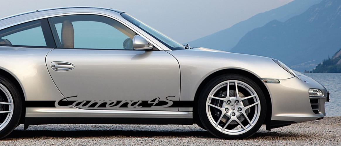 Custom Side Carrera 4S Stripe Decals Set For 911 2005-2011 997 Ver.2 Porsche Custom Side Carrera 4S Stripe Decals Set For 911 2005-2011 997 Ver.2 Porsche