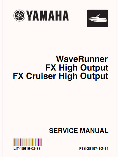 yamaha 2004-2007 Waverunner FX 1100 High Output Service Manual