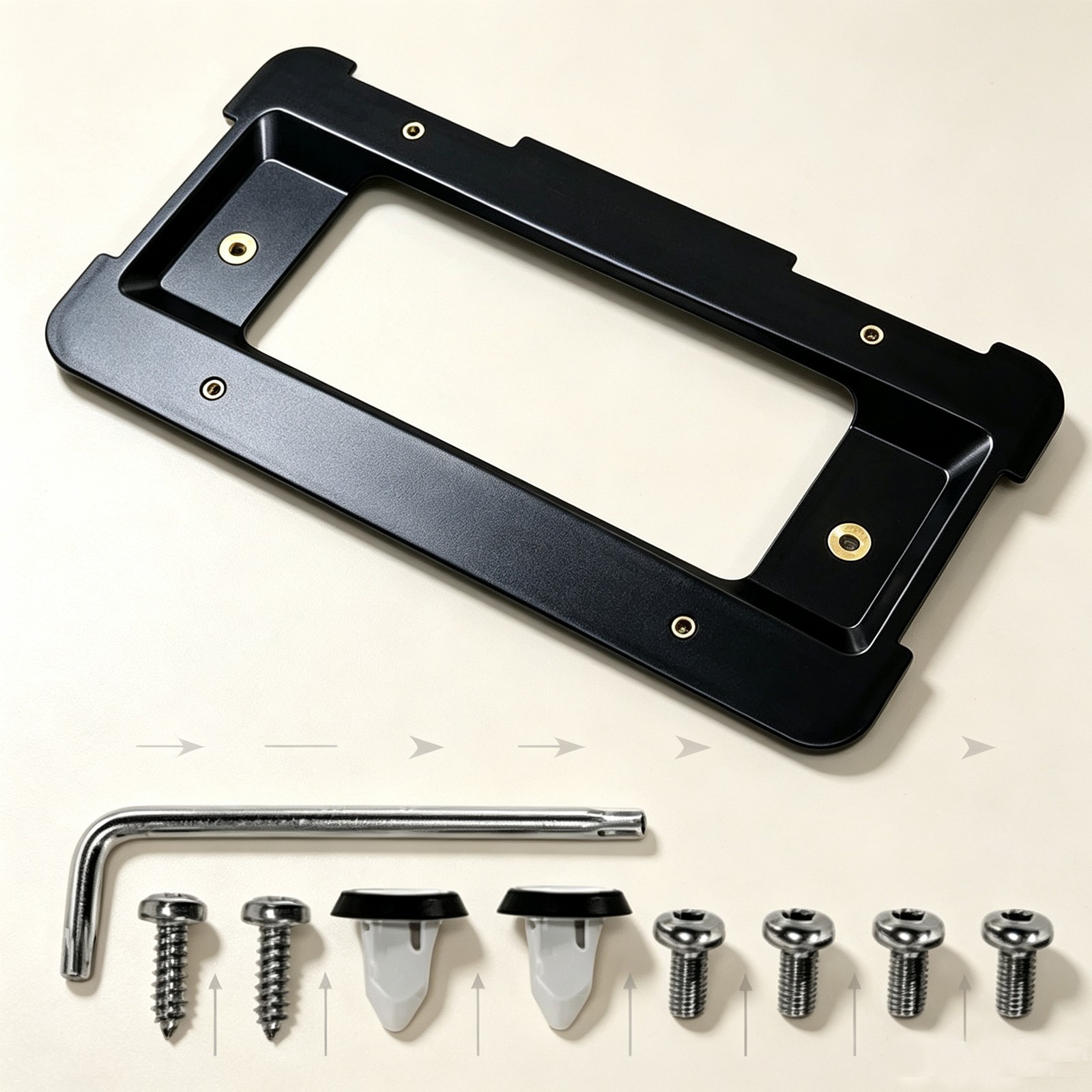 Rear License Plate Holder Bracket Compatible with BMW 51187160607 & 511882380615 Rear License Plate Holder Bracket Compatible with BMW 51187160607 & 511882380615