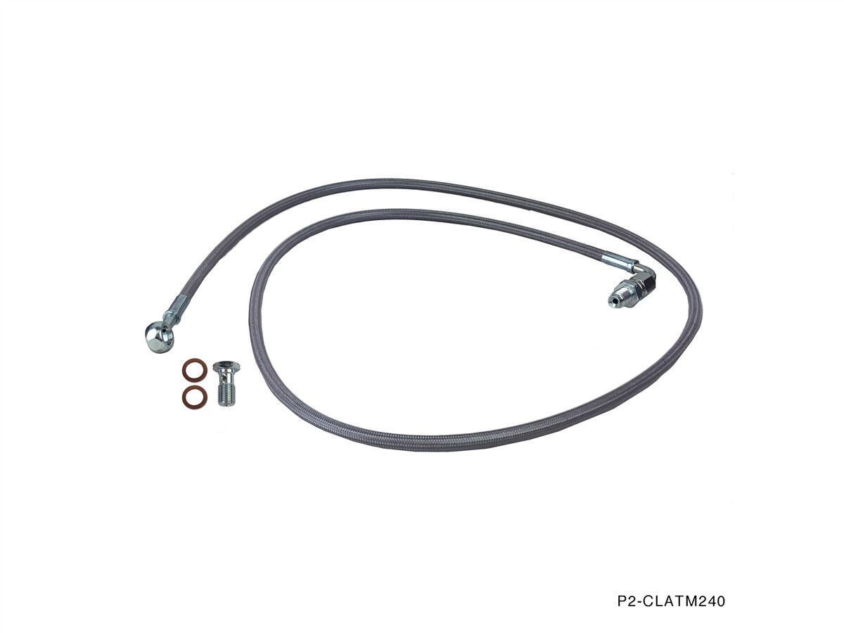 P2M Stainless Steel Braided Auto To Manual Clutch Line Silvia 240SX S13 S14 New