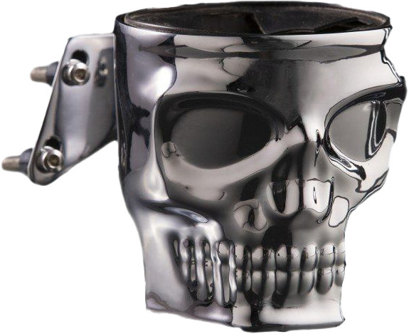 Kruzer Kaddy 1025 Skull Perch Mount Holder Chrome 1-1/16\