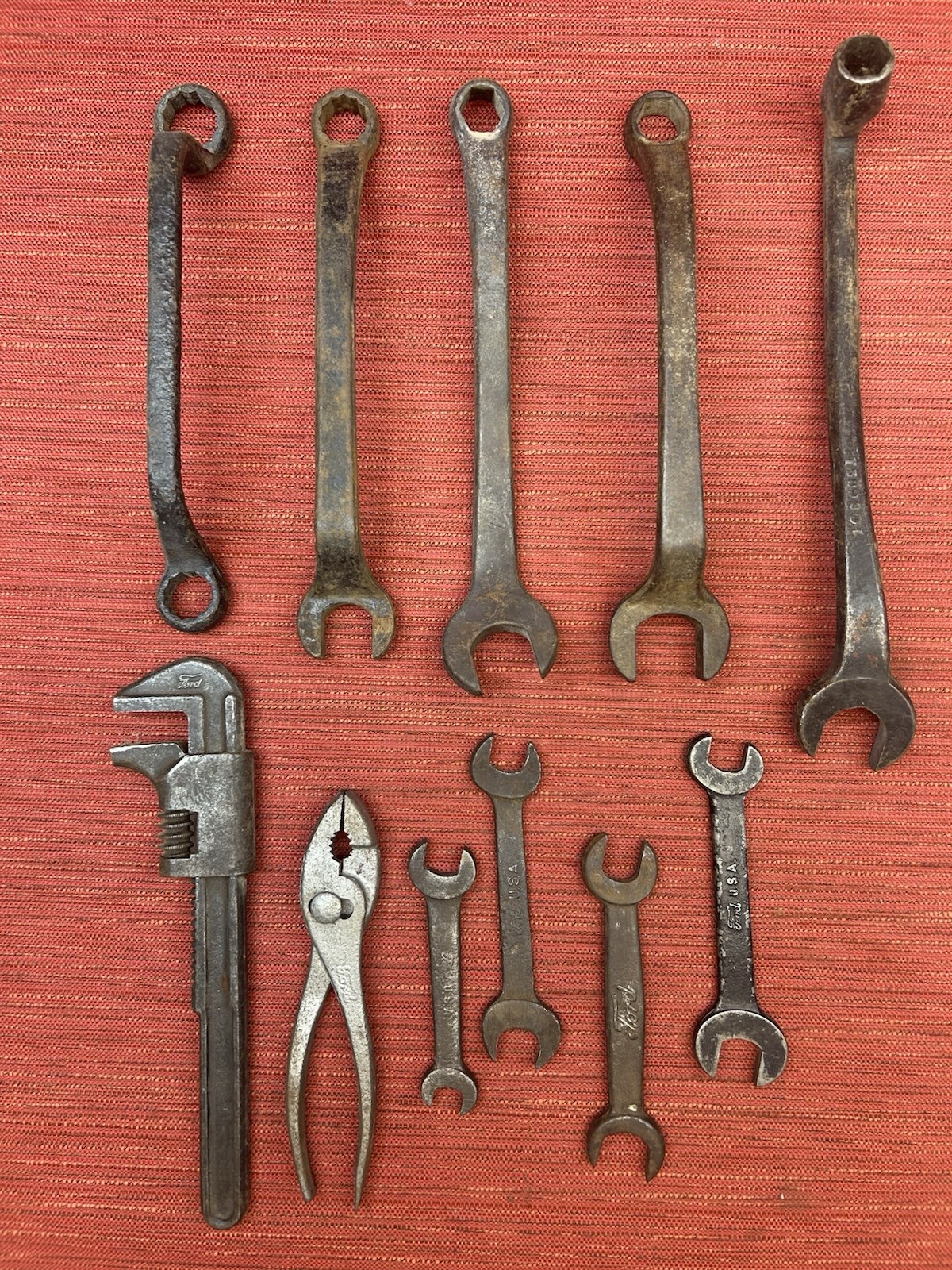 11 different  Ford logo antique wrench collection lot hot rat rod, model A,T