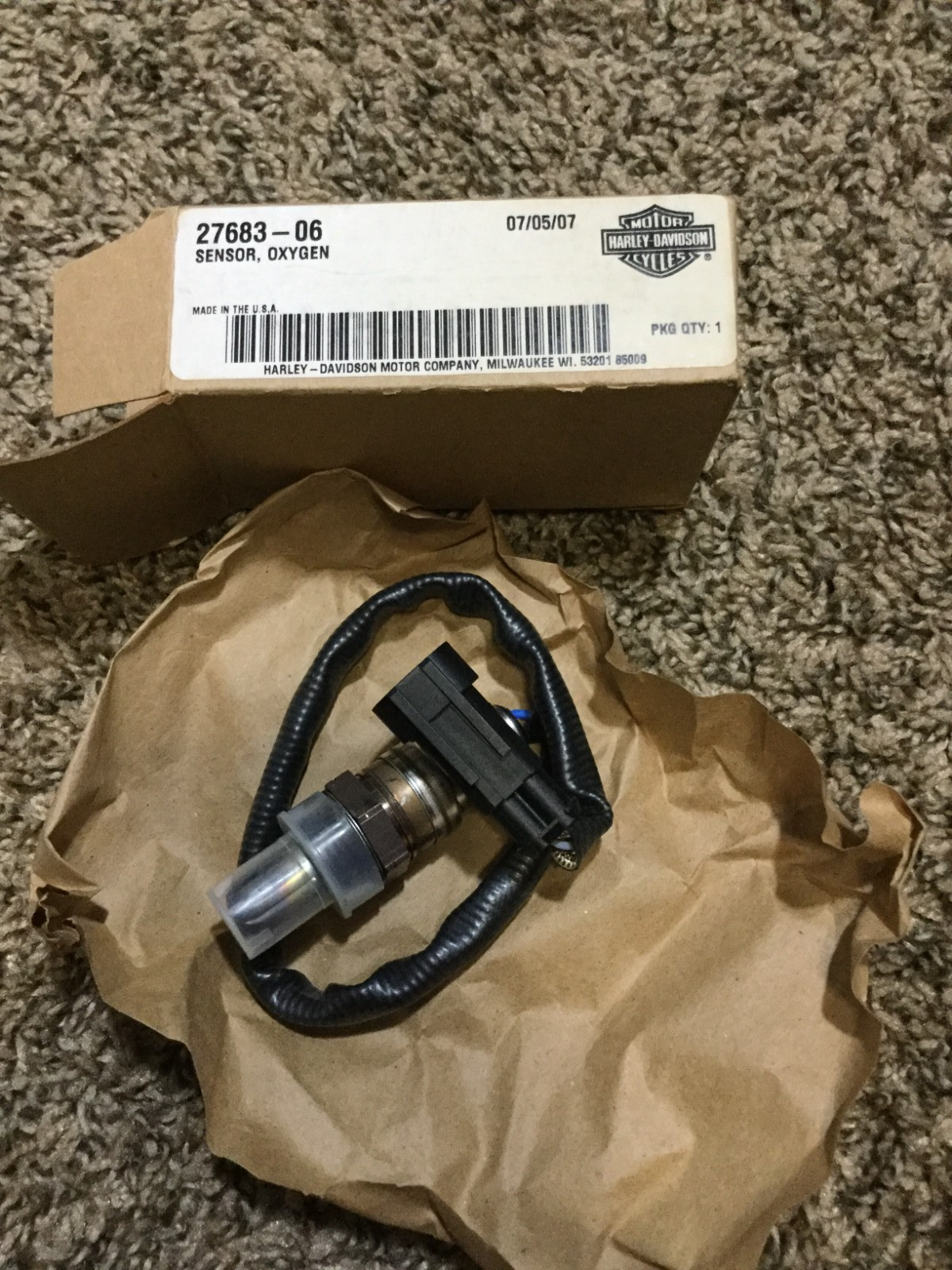 Twin Power O2 Oxygen Sensor OEM 27683-07 Harley-Davidson H-D 2006-2012