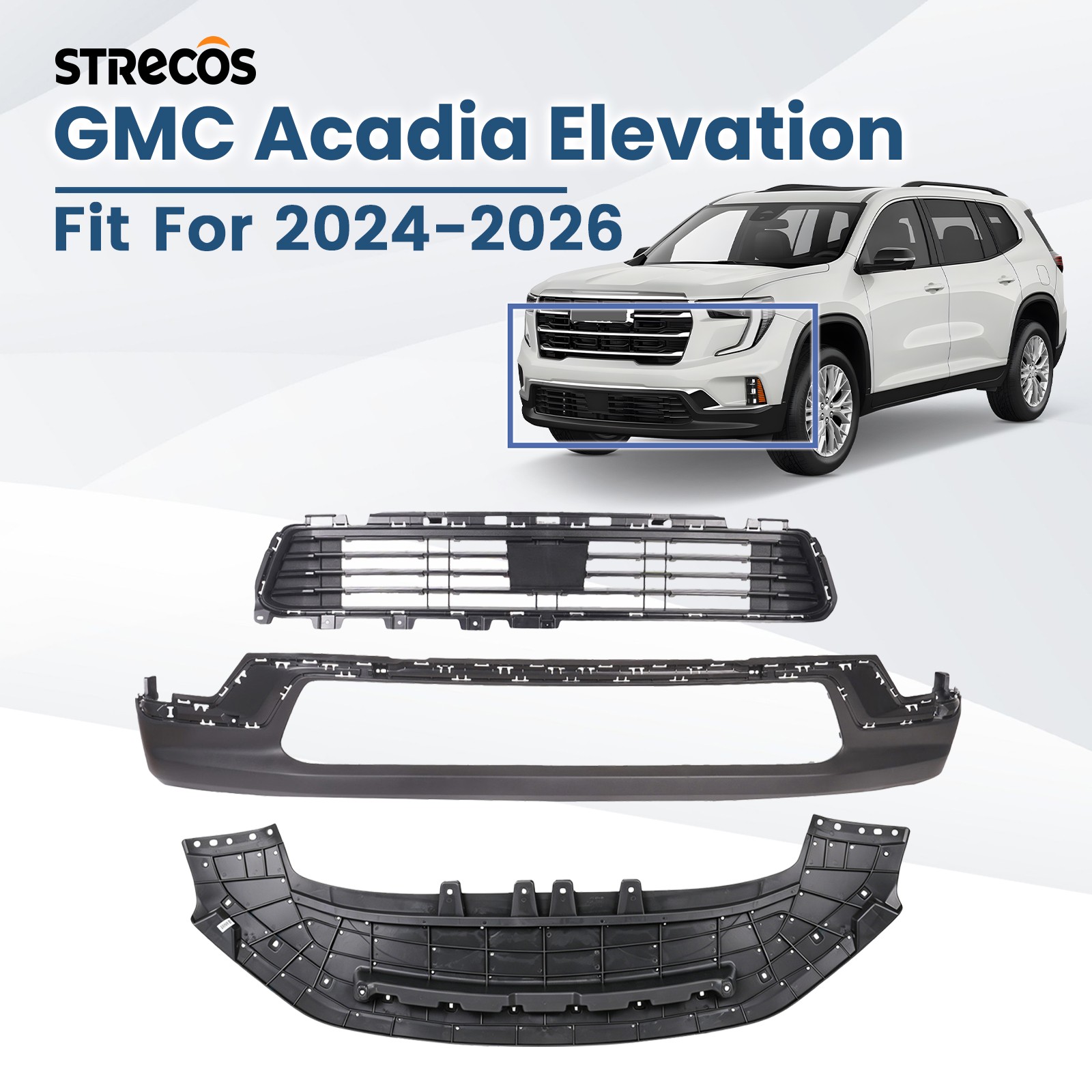 For 2024-2027 GMC Acadia Elevation Front Lower Bumper Grille Stiffener 26467452 For 2024-2027 GMC Acadia Elevation Front Lower Bumper Grille Stiffener 26467452